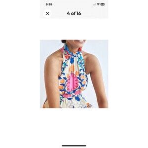 Anthropologie Plenty By Tracy Reese Ruffled Floral Romper Size S Viscose